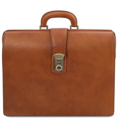 leren dokterstas Canova cognac voorkant