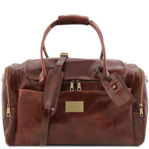 leren reistas TL Voyager 41 bruin voorkant