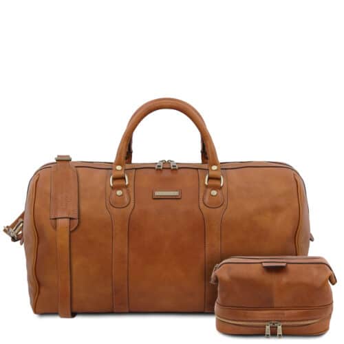 leren reisset Colombo cognac voorkant